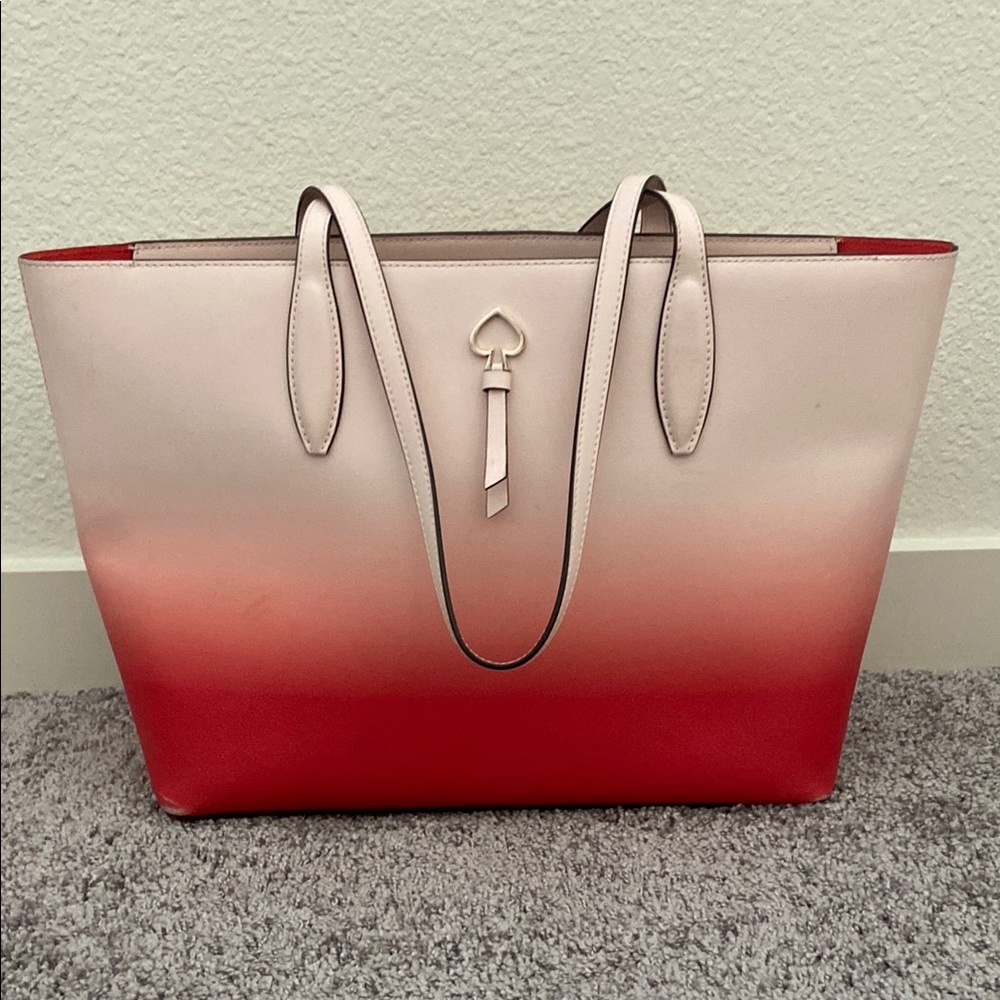 Kate Spade Adel Degrade Red Ombré Large Tote Bag